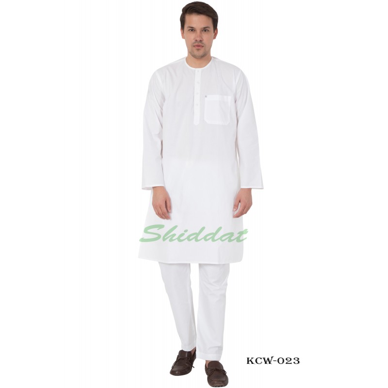 Kurta Pyjama sets online White Kurta Pyjama set in Round Neck