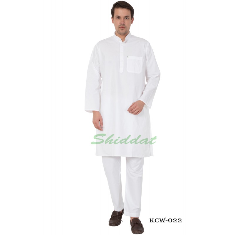 Mens kurta pajama sets online in India white Cotton Shiddat