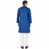 Men's Kurta- Midnight Blue in Dobby Cotton Men's Kurta- Midnight Blue in Dobby Cotton