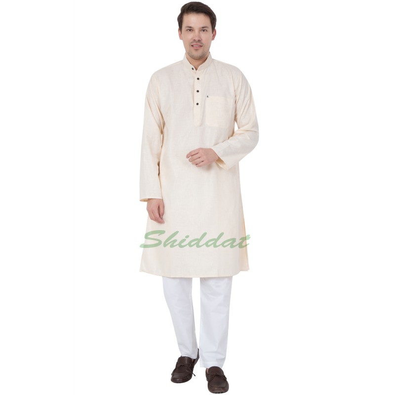 Kurta pajama set online- Shop for kurta pyjamas |Cotton Fabric| Cream