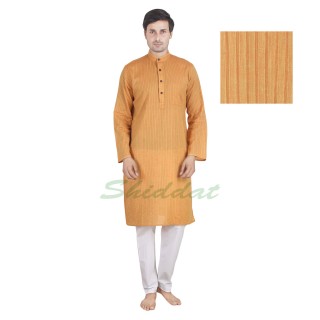 Kurta Pyjama set- Yellow cotton