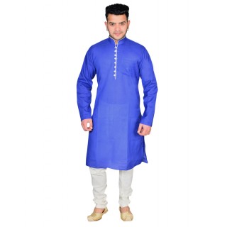 Kurta Pajama set- Royal Blue & White