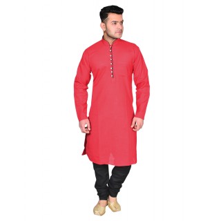 Kurta Pajama set - Red & Black