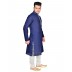 Kurta Pajama set - Navy Blue & White