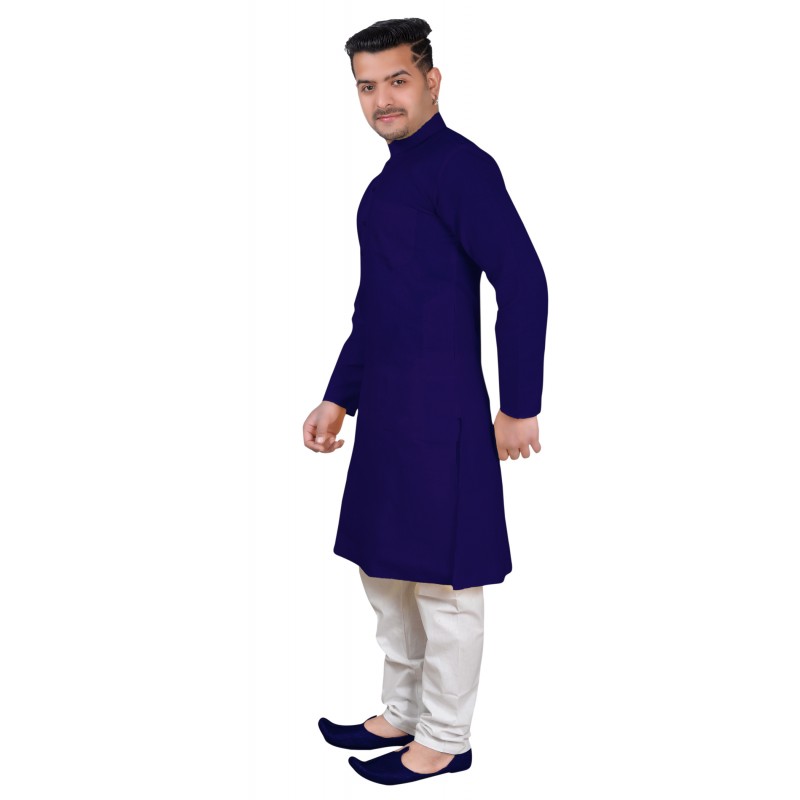 Royal Blue Kurta Pure Cotton Payjama