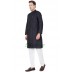 Men's Kurta- Black in Dobby Cotton Men's Kurta- Black in Dobby Cotton