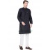 Men's Kurta- Black in Dobby Cotton Men's Kurta- Black in Dobby Cotton
