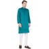 Cotton Dobby Printed Slim Fit Long Kurta- Persian Green