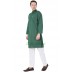 Slim Fit Long Kurta in Dobby Cotton printed - Ocean Green Slim Fit Long Kurta in Dobby Cotton printed - Ocean Green