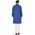 Men's Kurta- Azure Blue in Dobby Cotton Men's Kurta- Azure Blue in Dobby Cotton