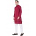 Men's Kurta- Mexican Red in Dobby Printed Cotton Men's Kurta- Mexican Red in Dobby Printed Cotton
