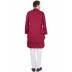 Men's Kurta- Mexican Red in Dobby Printed Cotton Men's Kurta- Mexican Red in Dobby Printed Cotton