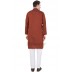 Cotton Printed Slim Fit Long Kurta - Persian Red Cotton Printed Slim Fit Long Kurta - Persian Red