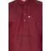 Cotton Dobby Printed Slim Fit Long Kurta- Red