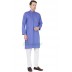 Men's Kurta-  Moody Blue color in Dobby Cotton Men's Kurta-  Moody Blue color in Dobby Cotton