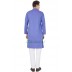 Men's Kurta-  Moody Blue color in Dobby Cotton Men's Kurta-  Moody Blue color in Dobby Cotton