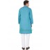 Men's Kurta-  Fountain Blue color in Dobby Cotton Men's Kurta-  Fountain Blue color in Dobby Cotton