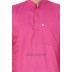 Slim Fit Long Kurta in Cotton Dobby Printed - Persian Pink Slim Fit Long Kurta in Cotton Dobby Printed - Persian Pink