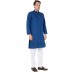 Men's Kurta-  Tory Blue color in Dobby Cotton Men's Kurta-  Tory Blue color in Dobby Cotton
