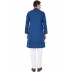 Men's Kurta-  Tory Blue color in Dobby Cotton Men's Kurta-  Tory Blue color in Dobby Cotton