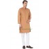 Men's Kurta-  Antique Brass color in Dobby Cotton Men's Kurta-  Antique Brass color in Dobby Cotton