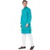 Men's Kurta - Turquoise blue color in Cotton dobby Print Men's Kurta - Turquoise blue color in Cotton dobby Print