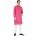 Slim Fit Long Kurta in Dobby Cotton printed - Cranberry color  Slim Fit Long Kurta in Dobby Cotton printed - Cranberry color