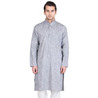 Kurta for men- Pale Slate Colored in Cotton Fabric