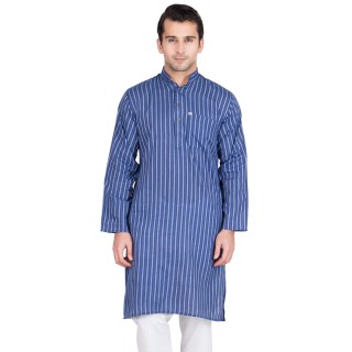 East Bay Blue Colored Kurta for men- Cotton Fabric