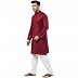 Cotton Kurta for Men- Maroon Cotton Kurta for Men- Maroon