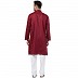 Cotton Kurta for Men- Maroon Cotton Kurta for Men- Maroon