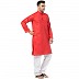 Cotton Kurta for Men- Rust Cotton Kurta for Men- Rust