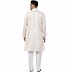 Dotted Cotton Kurta for Men- Cream Dotted Cotton Kurta for Men- Cream