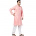 Casual Cotton Kurta for Men- Pink Casual Cotton Kurta for Men- Pink