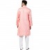 Casual Cotton Kurta for Men- Pink Casual Cotton Kurta for Men- Pink