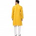Striped Cotton Kurta for Men- Yellow Striped Cotton Kurta for Men- Yellow