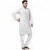 Cotton Kurta for Men- White-Grey Cotton Kurta for Men- White-Grey