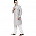 Striped Cotton Kurta for Men- Grey Striped Cotton Kurta for Men- Grey