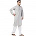 Striped Cotton Kurta for Men- Grey Striped Cotton Kurta for Men- Grey
