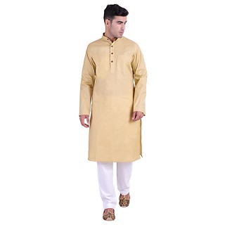 Cotton lawn Kurta for men- Beige