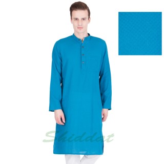 Cotton long kurta with Dobby weave 