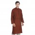 Long kurta - Coffee colored in cotton dobby fabric Long kurta - Coffee colored in cotton dobby fabric