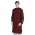Chocolate colored long Kurta - Cotton dobby fabric