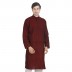 Chocolate colored long Kurta - Cotton dobby fabric