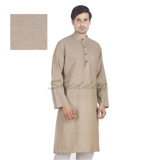 Long kurta - Bison colored in cotton fabric
