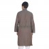 Flint colored long Kurta - Cotton dobby fabric