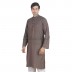 Flint colored long Kurta - Cotton dobby fabric
