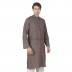Flint colored long Kurta - Cotton dobby fabric