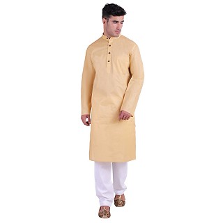 Cotton lawn Kurta for men- Blonde color