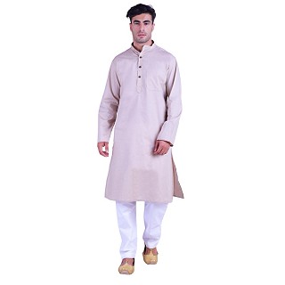 Cotton lawn Kurta for men- Light Grey